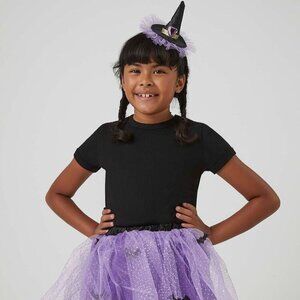 Cute & Colorful Girls Witch Skirt & Hat Kids Dress up Fashion Costume Set